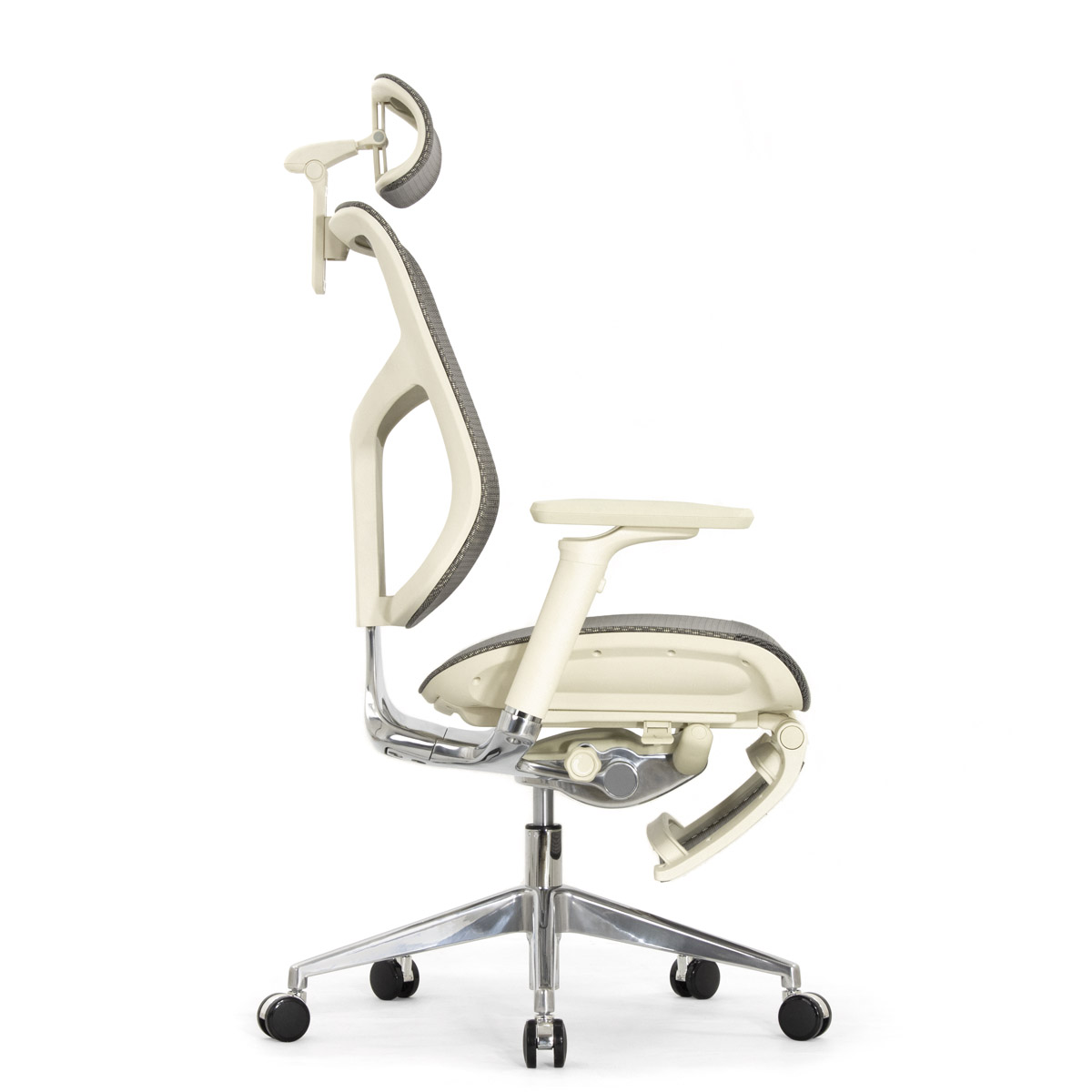 Эргономичное кресло Falto Star 2 с подножкой (подлокотники 6D (360), сетка, цвет светлый)