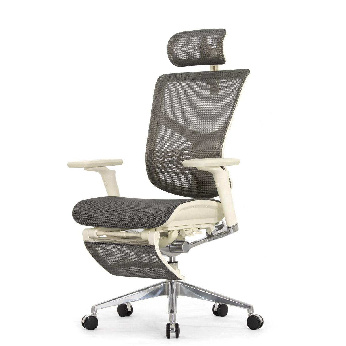 Эргономичное кресло Falto Star 2 с подножкой (подлокотники 6D (360), сетка, цвет светлый)