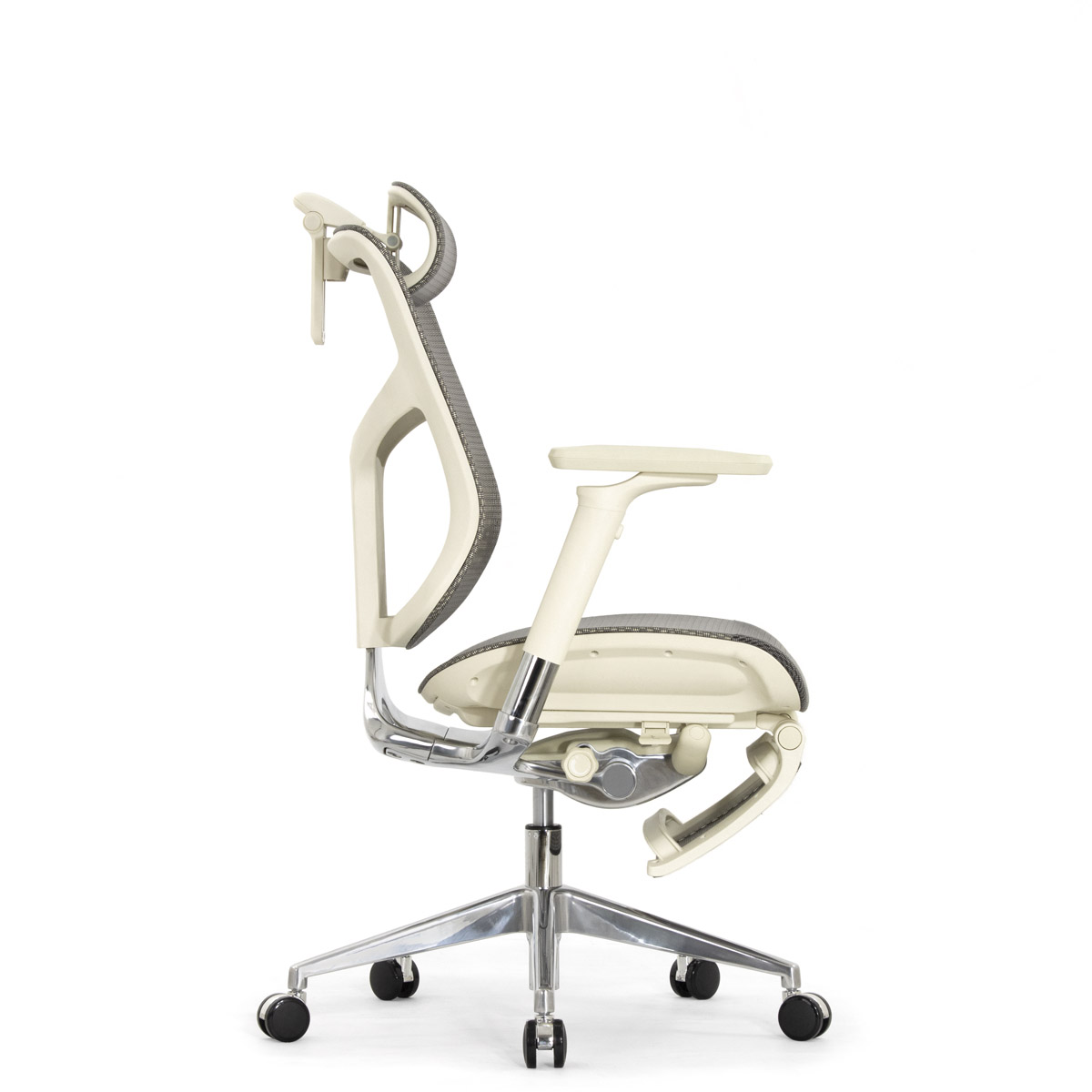 Эргономичное кресло Falto Star 2 с подножкой (подлокотники 6D (360), сетка, цвет светлый)