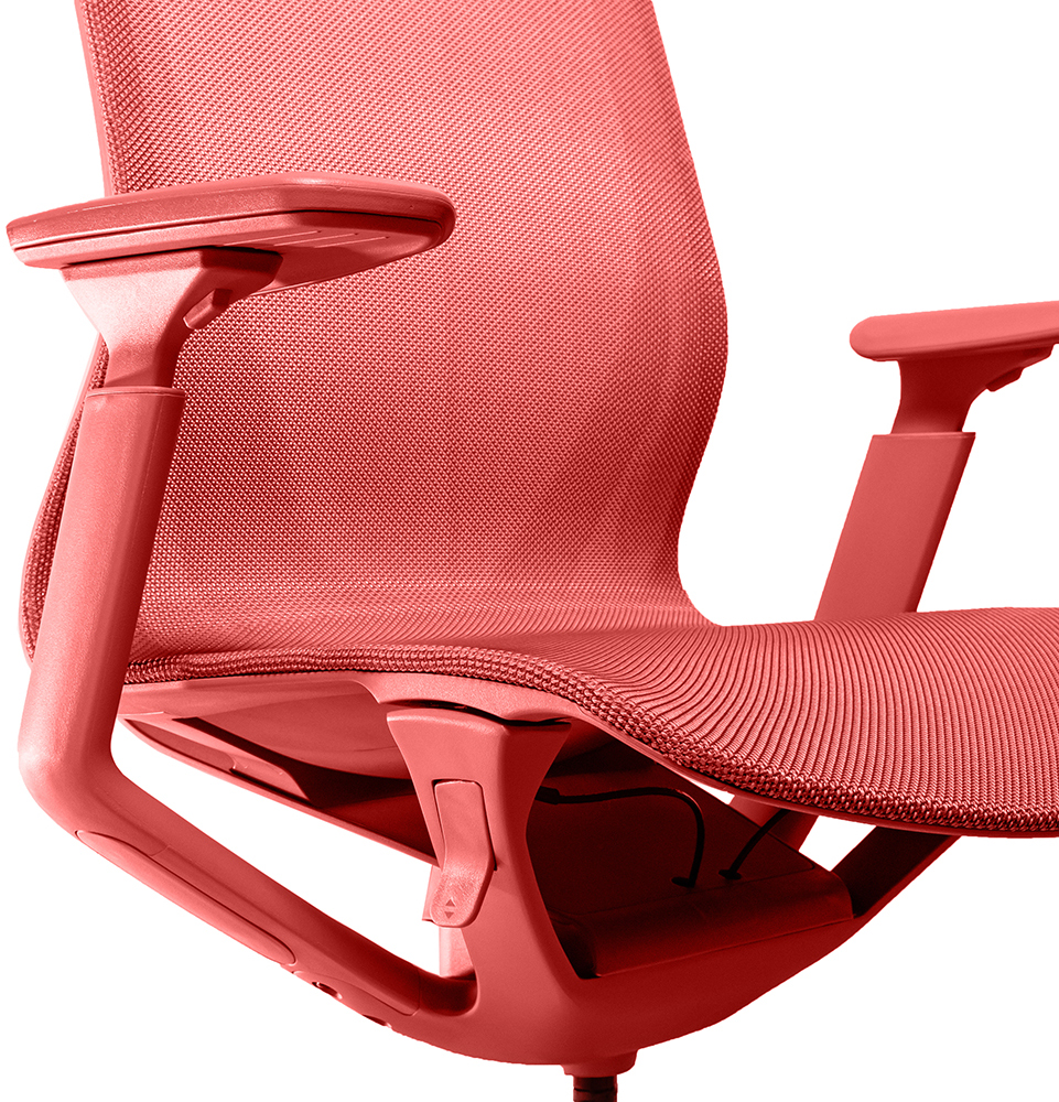 Эргономичное кресло Aria коралловое