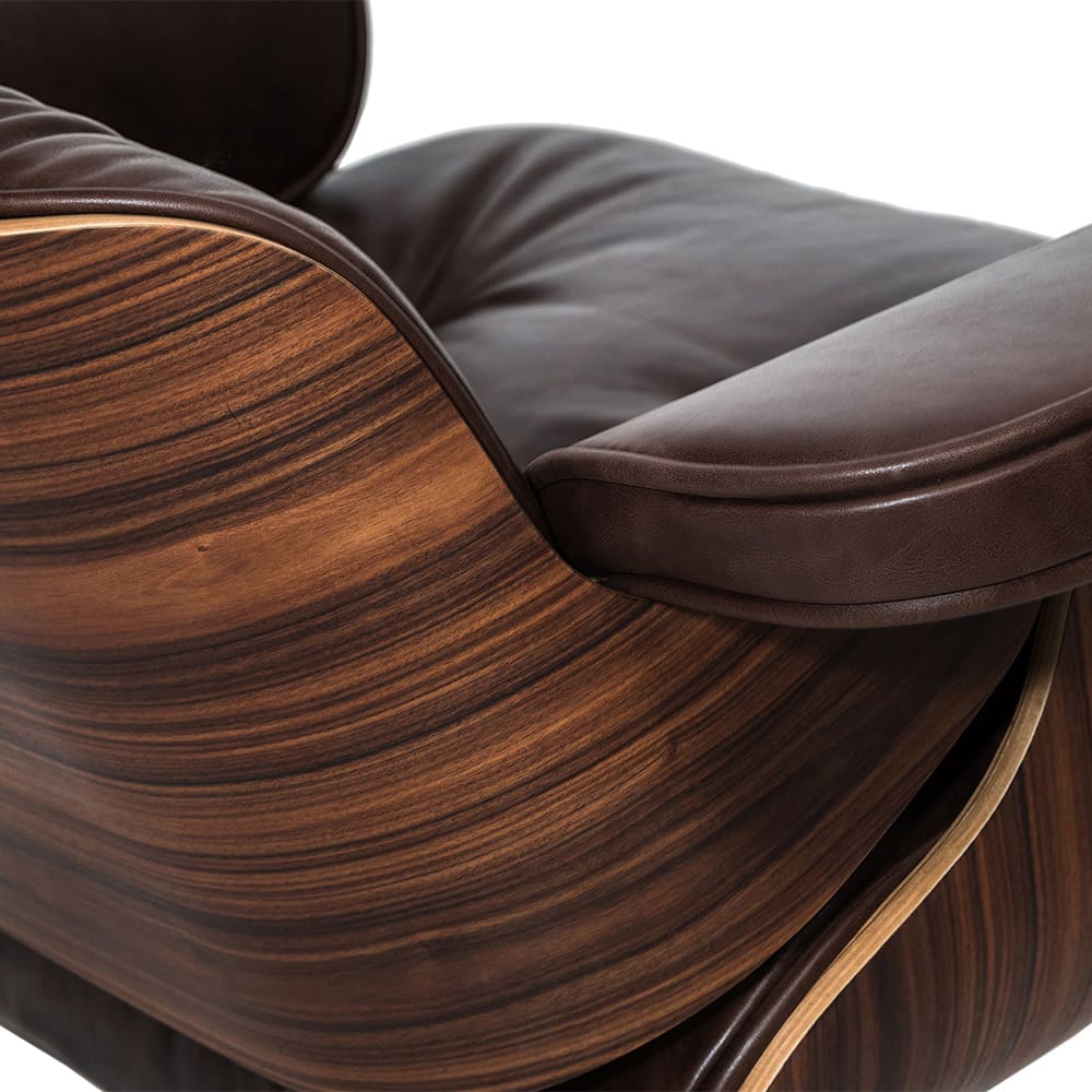 Кресло для отдыха Eames Lounge Chair & Ottoman Premium состаренная кожа
