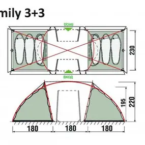 Палатка RockLand Family 3+3 2014