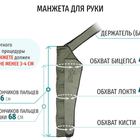 Лимфодренажный аппарат WelbuTech Seven Liner ZAM-200 ПОЛНЫЙ, L (аппарат + ноги + рука + пояс) треугольный тип стопы