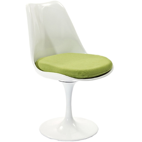 Стул Eero Saarinen Tulip Chair, зеленая подушка