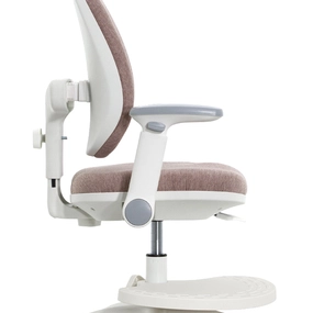 Детское эргономичное кресло Falto KIDS MAX DUO-P, ППУ латекс, спинка корсет, подножка, подлокотник 3D, обивка (розовый)