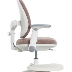 Детское эргономичное кресло Falto KIDS MAX DUO-P, ППУ латекс, спинка корсет, подножка, подлокотник 3D, обивка (розовый)