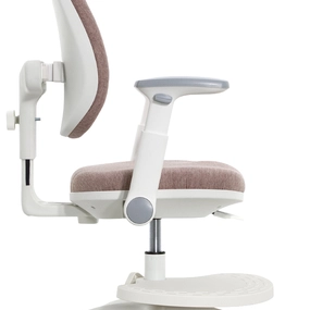 Детское эргономичное кресло Falto KIDS MAX DUO-P, ППУ латекс, спинка корсет, подножка, подлокотник 3D, обивка (розовый)