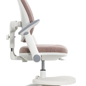 Детское эргономичное кресло Falto KIDS MAX DUO-P, ППУ латекс, спинка корсет, подножка, подлокотник 3D, обивка (розовый)