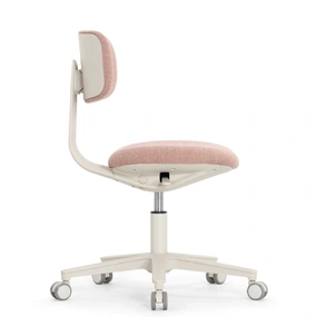 Эргономичное кресло Falto Rookie Plus (поворот спинки, ткань, каркас светлый, розовый)